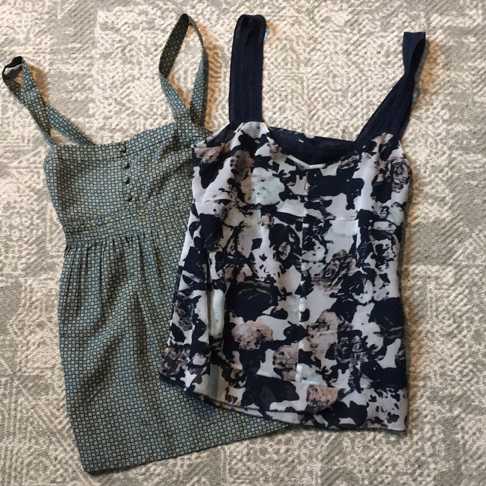 2 silky tanks! J crew (left) Gap (right)